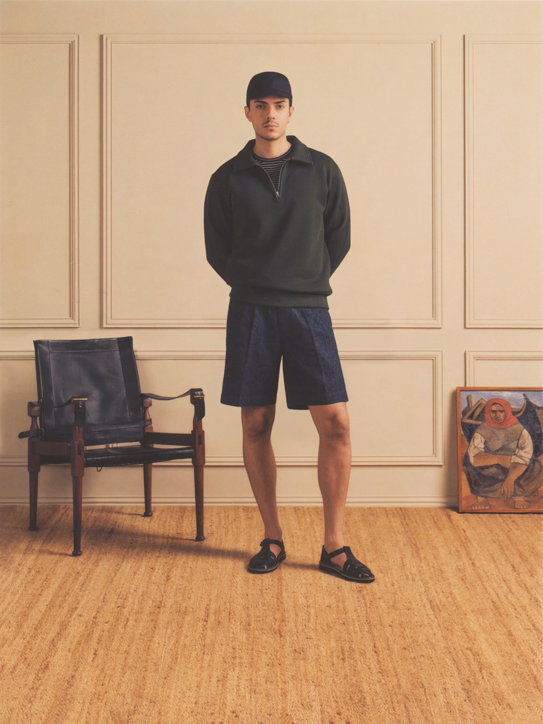 Canal Pleated Denim Cotton & Linen Short - Image 5