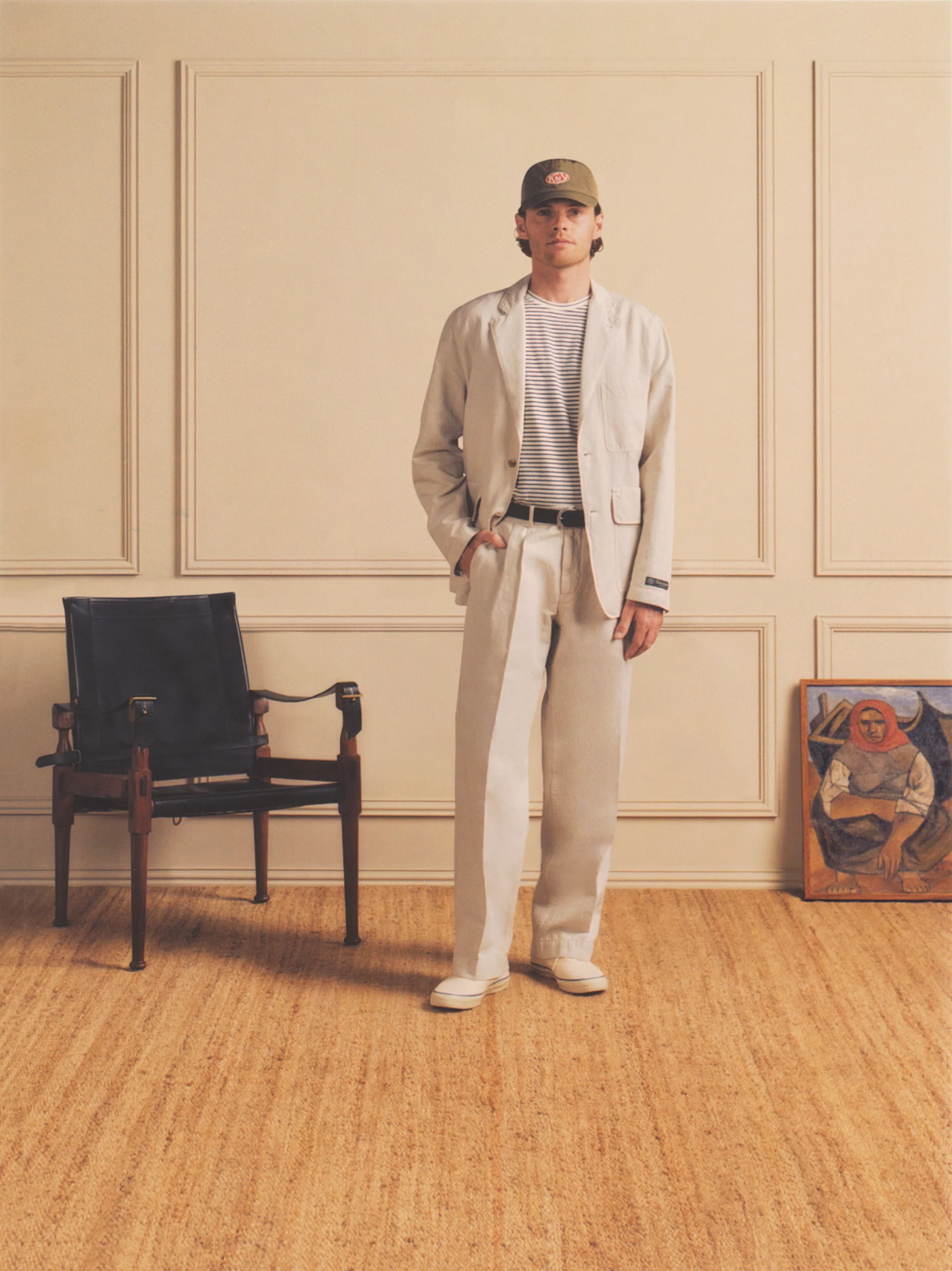 Canal Pleated Twill Cotton & Linen Pant - Image 3