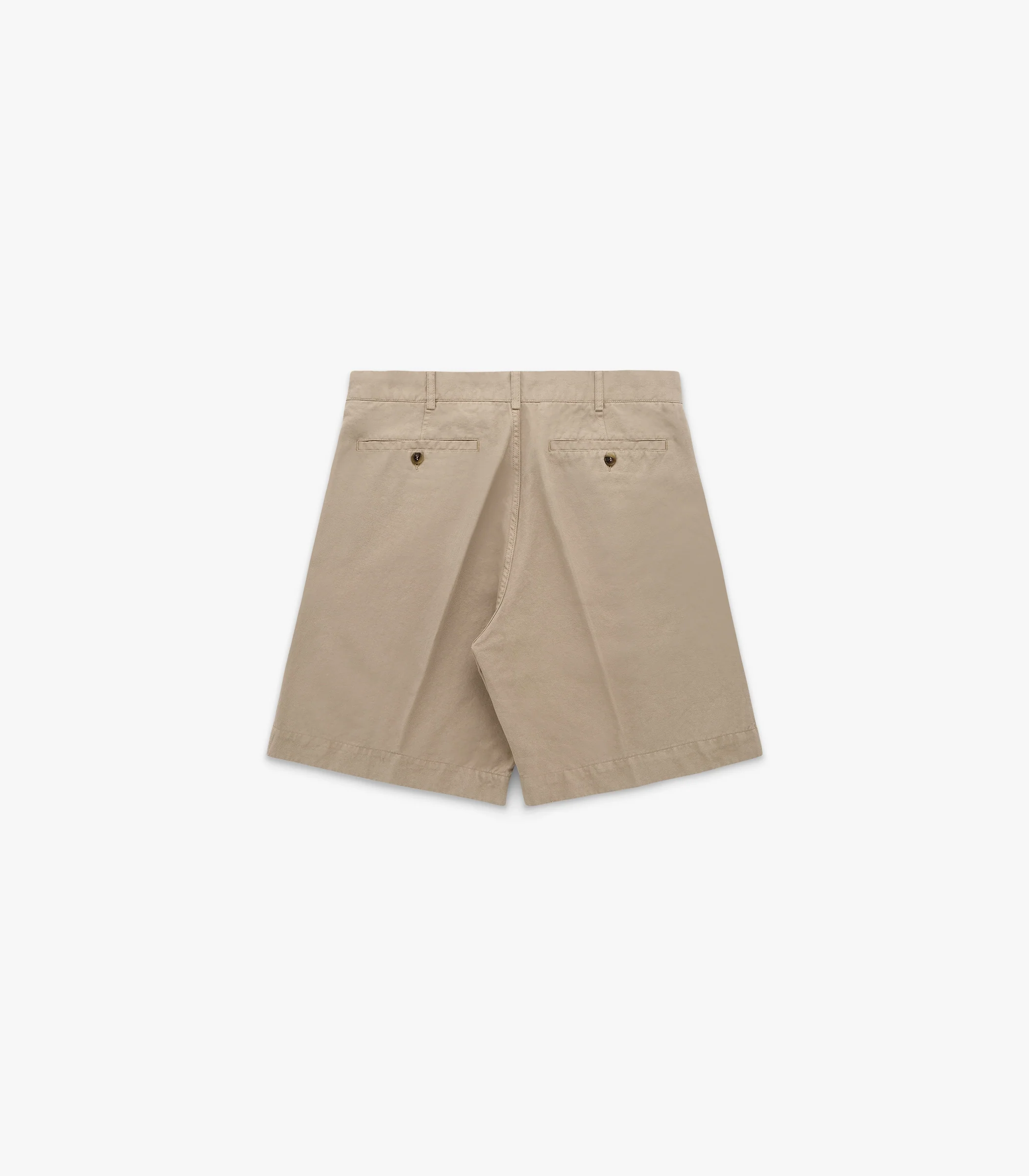 Canal Pleated Twill Cotton & Linen Short - Image 4