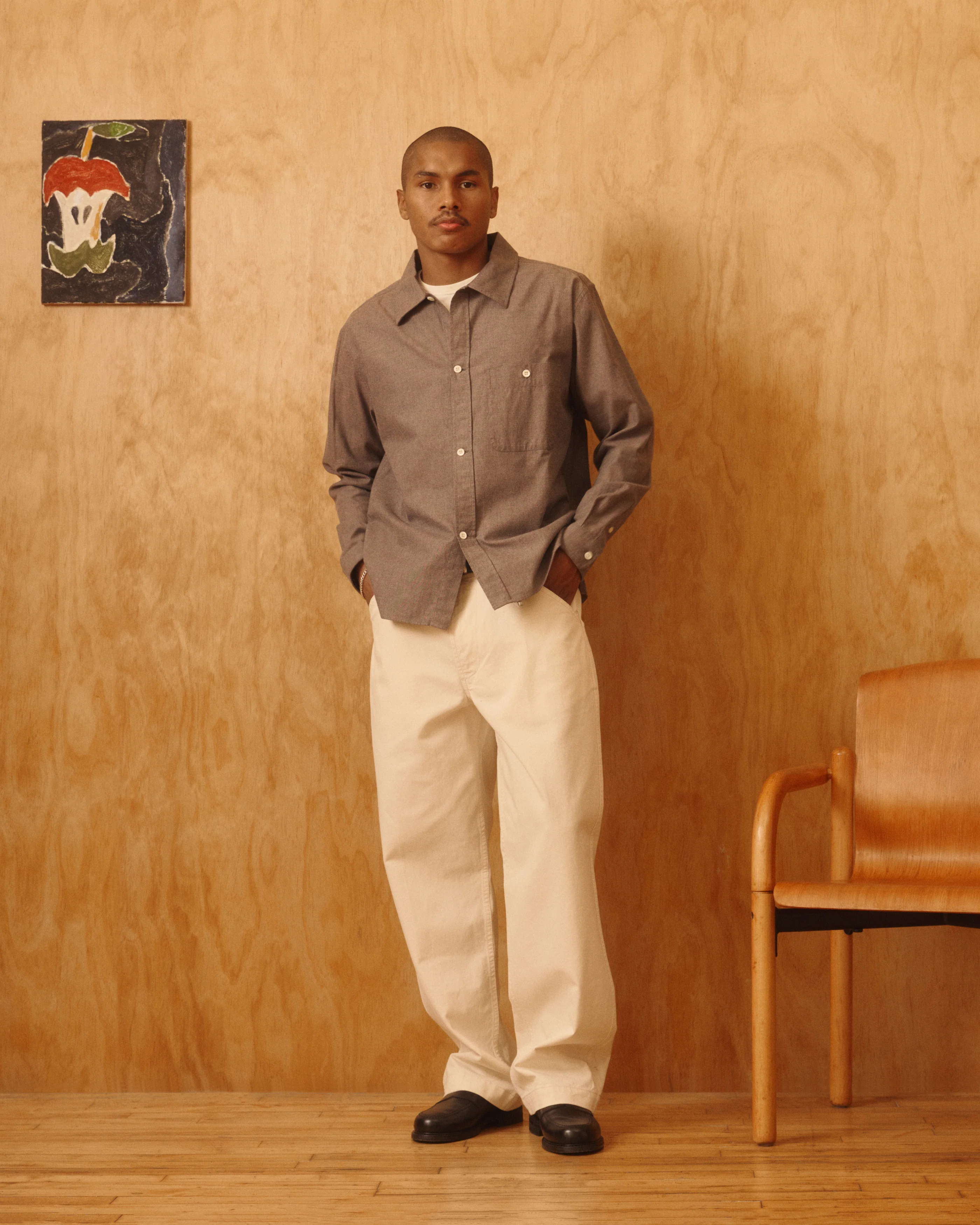 Carmine Flannel Twill Cotton Shirt - Image 5