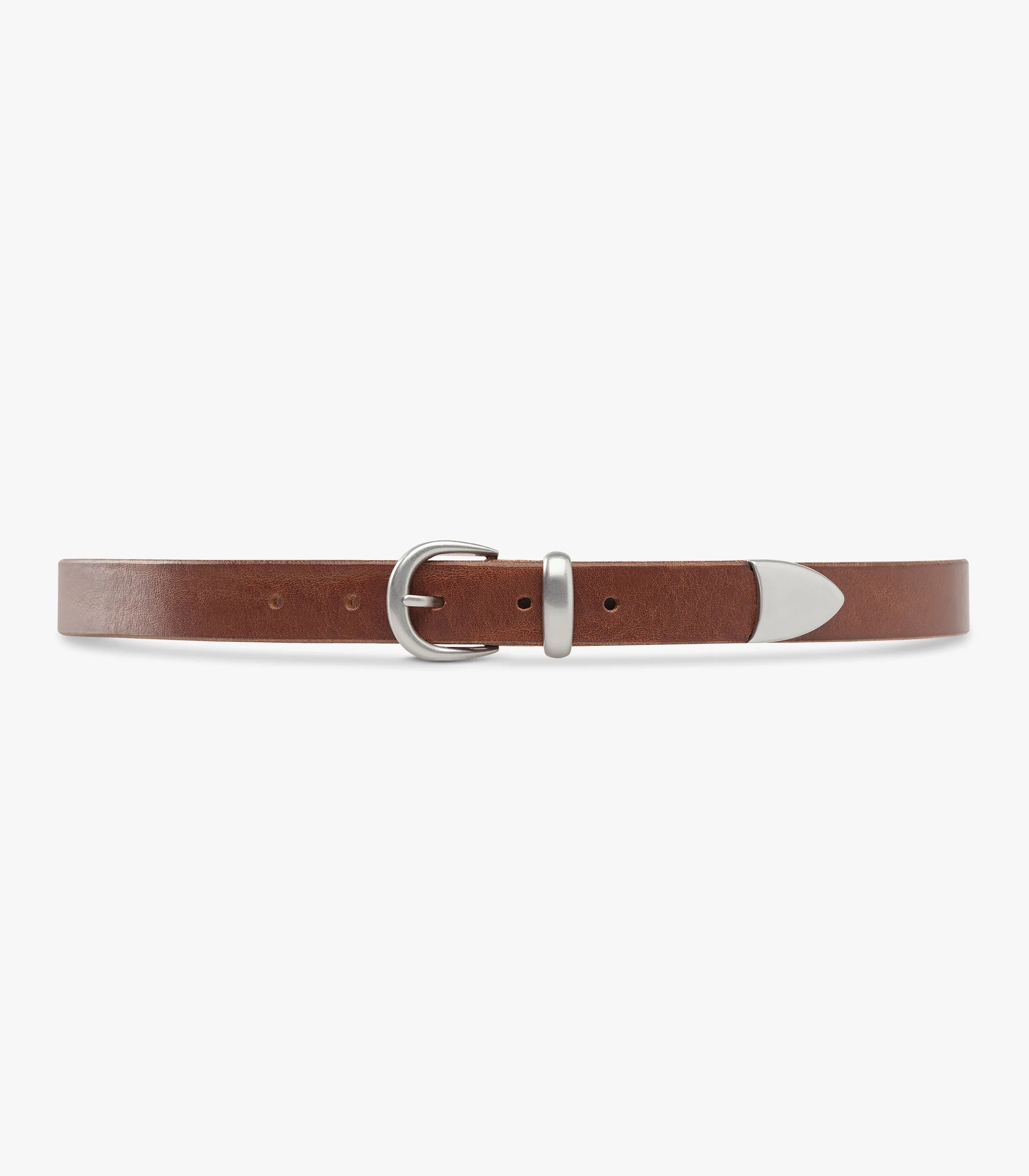 Western Bridle Leather Belt Slim - Image 4